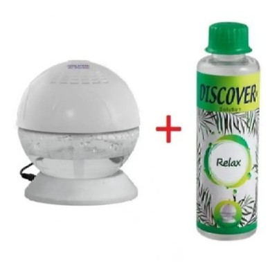 Discover Sihirli Küre Geniş Alan Kokulandırma Makinesi Işıklı Beyaz + 1 Adet Relax Solüsyonu